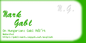 mark gabl business card